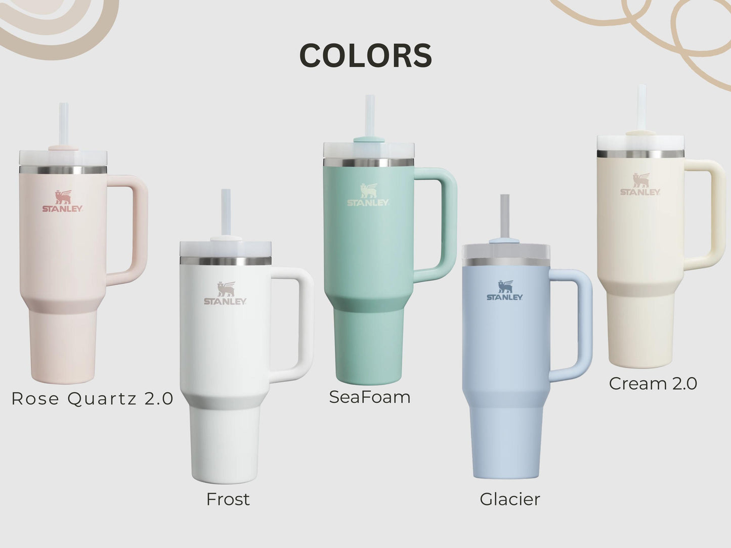 Personalized Birth Flower with Name - Engraved on Stanley