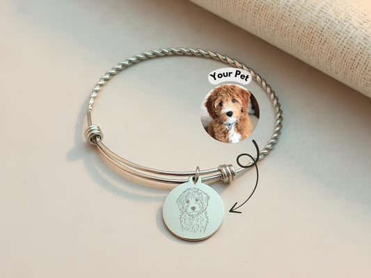Custom Pet Portrait Bracelet, Pet Portrait Bracelet, Pet Loss Grief Gift, Pet Memorial Bracelet, Personalized Pet Jewelry