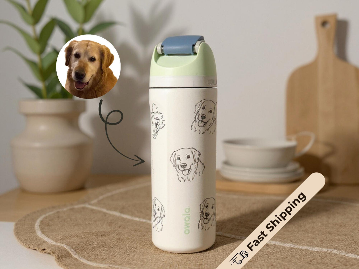 Custom Pet Tumbler – Engraved on Owala Tumbler