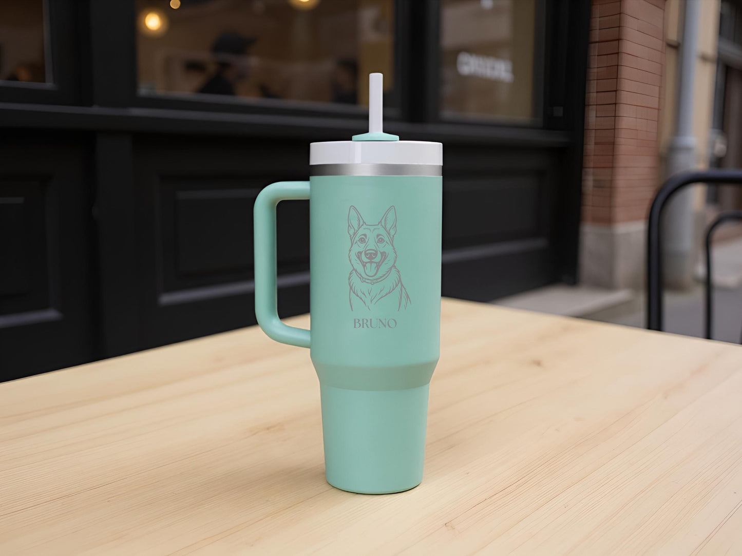 Customized Pet Tumbler - Engraved on Stanley