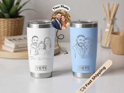 Custom Tumbler from Photo – Engraved on YETI Tumbler