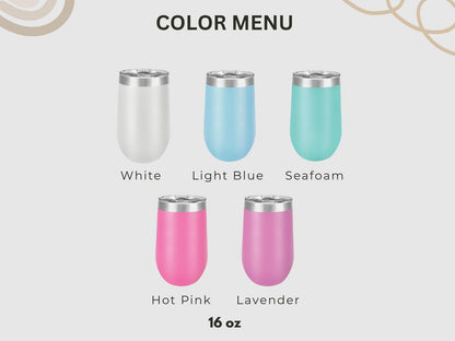 Personalized Birth Flower Tumbler with Name, Custom Floral Bridesmaid Gift, Unique Tumbler for Mom, Her, Wedding Party Favor