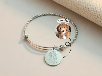 Custom Pet Portrait Bracelet, Pet Portrait Bracelet, Pet Loss Grief Gift, Pet Memorial Bracelet, Personalized Pet Jewelry