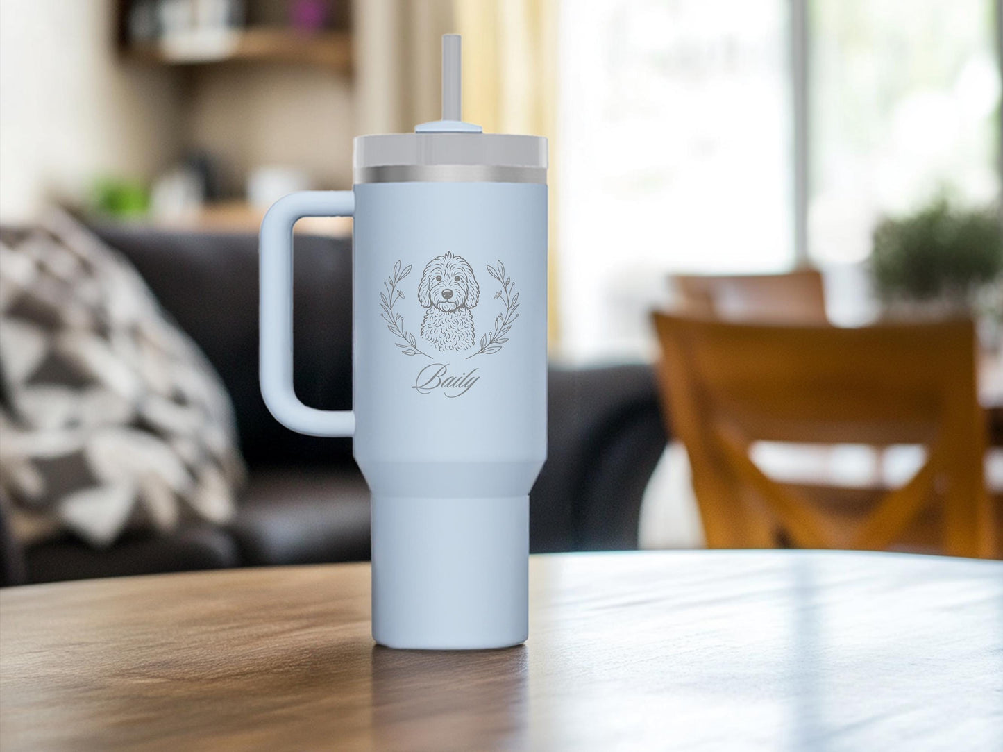 Customized Pet Tumbler - Engraved on Stanley