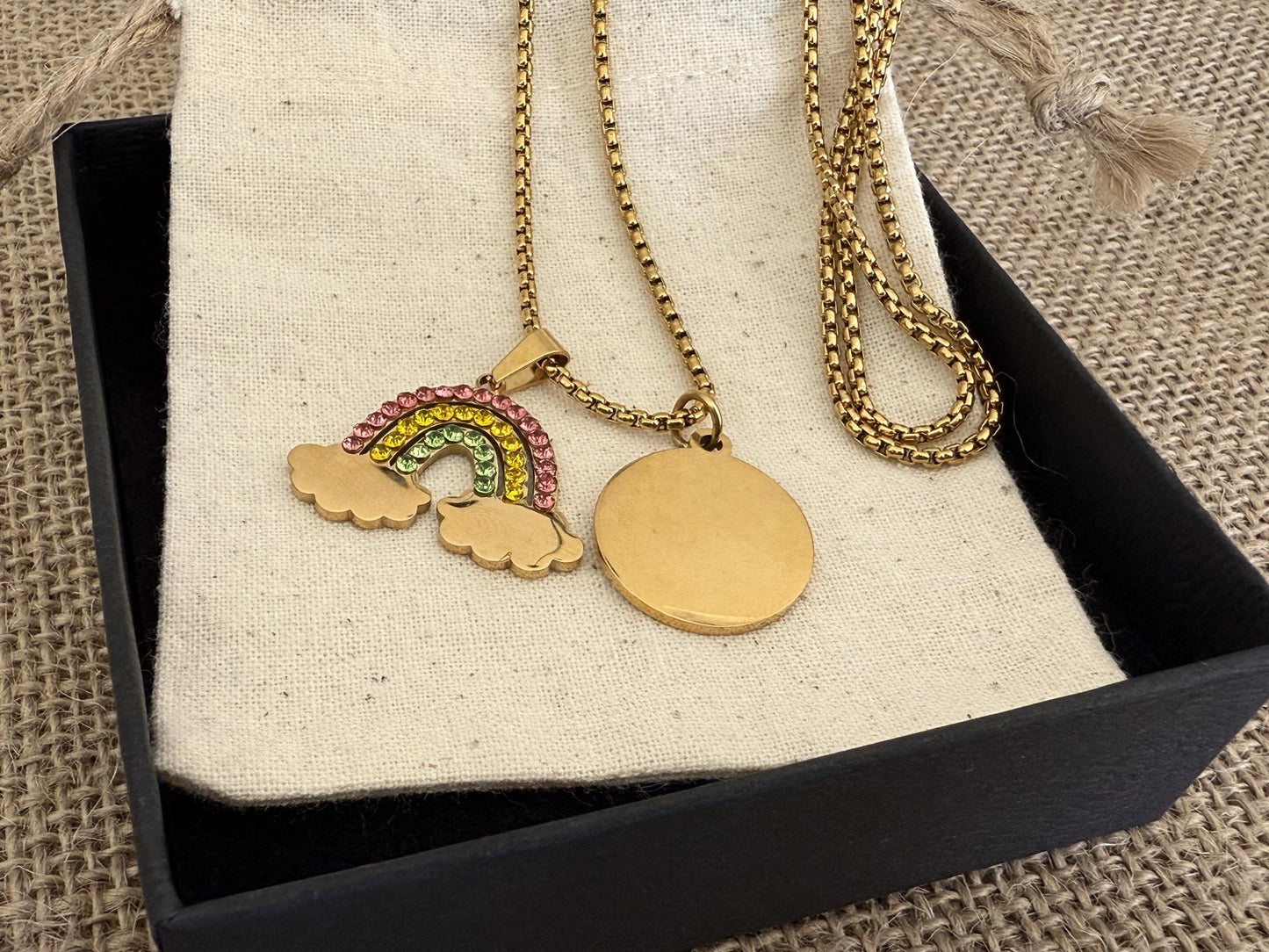 Custom Pet Portrait Necklace, Pet Name Necklace, Pet Loss Grief Gift, Rainbow Necklace, Pet Memorial Necklace, Personalized Pet Jewelry